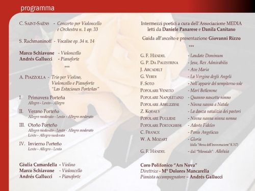 Concerto di Natale 2008 a Lecce, tra Musica e Poesia